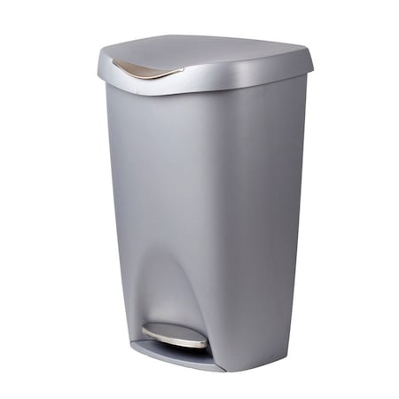 Umbra Umbra Brim 13 gal Gray Plastic Step On Wastebasket 084200-410
